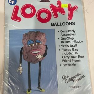 NEW California Raisins "Sweet" Vintage 1988 Inflatable Loony Balloon *RARE*